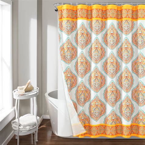 orange blue shower curtain|orange shower curtain walmart.